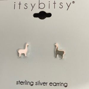 .925 Baby LLAMA Earrings real solid Sterling Silver Fine Jewelry